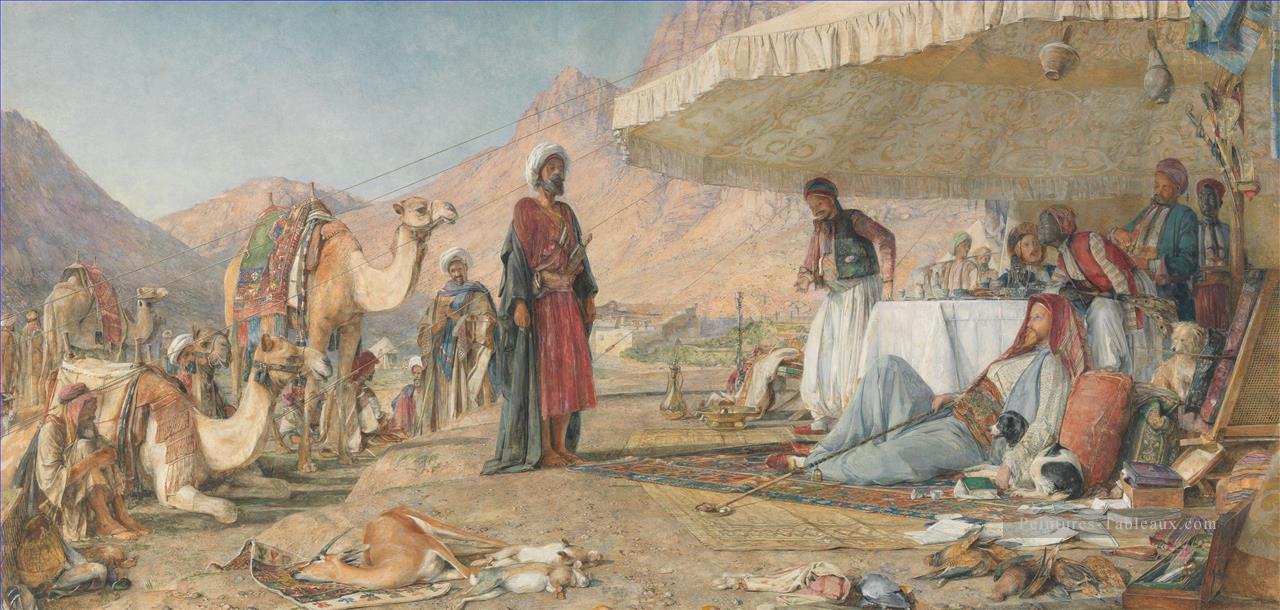 Un campement Frank dans le désert du mont Sinaï John Frederick Lewis Peintures à l'huile